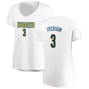 Y2K Majestic Denver Nuggets Allen Iverson jersey tee size L – Mr