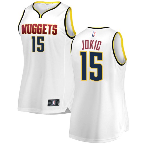 Denver Nuggets White Nikola Jokic 2018/19 Fast Break Jersey ...